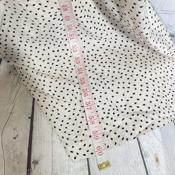 Lulus Jumpsuit Women Medium Ivory Polka Dot Wide Leg Loose Sweetheart Romantic - Picture 12 of 13